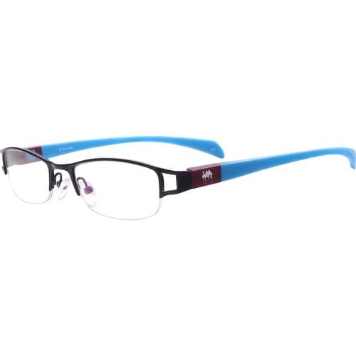 Men Women Classic Metal Half Rim Glasses Frame For Prescription Myopia Reading Progressive Lenses