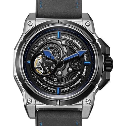 German Brand Sport Watches for Men Skeleton Dial with Luminous Hands Unique Mechanical Watches Power Reserve 40 Hours Sapphire