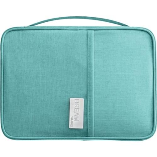 2021 New Travel Document Passport Bag with External Card Slot Passport Holder Wallet File Zipper Portable Organizer