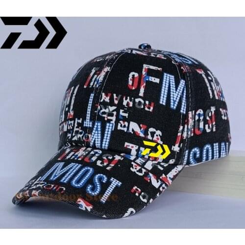 2021 New DAIWA Summer Mens Cap Womens Cap Sun Hat Breathable Mesh Adjustable Sun Hat Outdoor Fishing Brand Cap Snapback Caps