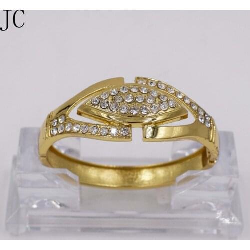 New Design Gold Color Alloy Simple Hollow Out Wide Bracelet Jewelry Wide Bracelet & Bangles For Women african beads jewelry sets