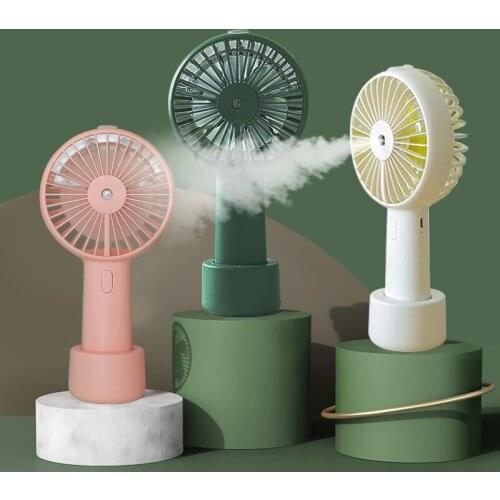 Portable Water Spray Mist Fan Electric USB Rechargeable Handheld Mini Fan Cooling Air Conditioner Humidifier For Outdoor