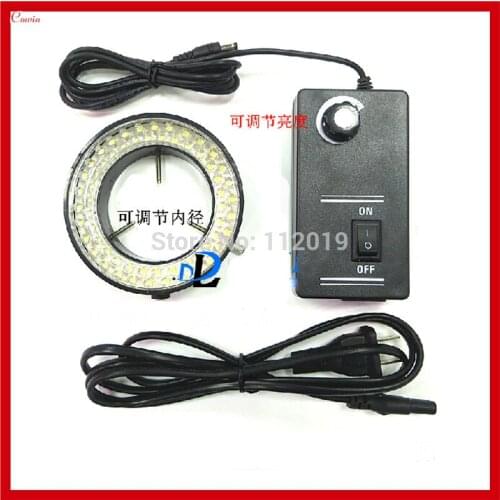 New Adjustable 60 LED Ring Light illuminator Lamp For Industry Stereo Electron Microscope Digital Camera Magnifier With Adapter