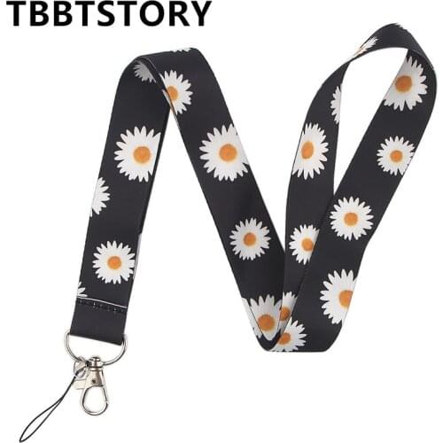 Daisy Neck Strap Keychain Lanyard For Keys ID Card Badge Holder DIY Hang Rope Neckband Keycord Webbing Ribbon