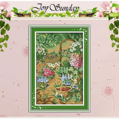 Garden Patterns Counted Cross Stitch DIY 11CT Printed 14CT Cross Stitch Set Chinese Cross-stitch Kit Embroidery Needlework