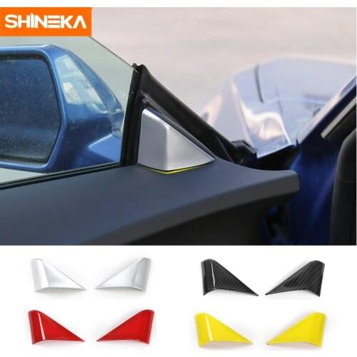 SHINEKA Car Styling A-pillar Decorative Sticker Window Triangle Cover Trim for Camaro 2017