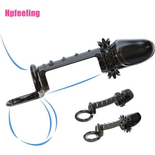 Silicone Penis Sleeves Cock Rings Dick Extender Delayed Ejaculation Erotic Sex Toys For Men Scrotum Stimulator Masturbator