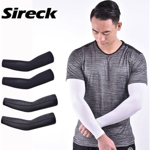 Sireck Cycling Ice Silk Breathable UV Protection Running Arm Sleeves Sports Basketball Arm for Outdoor Sport Hiking Ciclismo