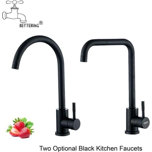 Mixer Matte Black Kitchen Faucet 360 Degree Rotation Stream Deck Sprayer Kitchen Sink Tap Hot Cold Stainless Steel Basin Spigot