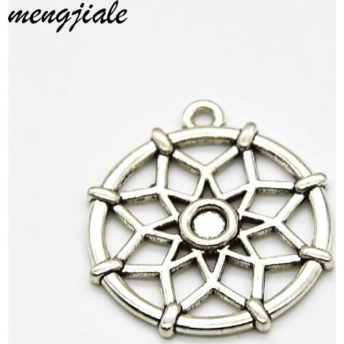 10pcs Tibetan Silver Flower charms fit jewelry necklace pendant accessories handmade making 30*27mm