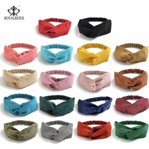 Turban Women Solid Color Hair Hoop Band Elastic Candy Color Headkerchief Sport Hairbands Yoga Headbands Girls Headwear Headwrap