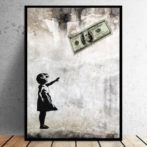 Street Art Banksy Graffiti Canvas Art Decorative Painting Posters and Print Wall Art Pictures for Living Room Decor