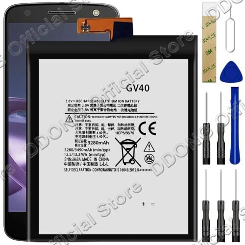 Replacement Battery GV40 For Moto Z Force XT1650-02 SNN5968A Battery With Tool Kit