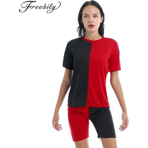 Women Fashion Summer Casual Sport Suits Running Gym Yoga Outfits Tracksuits 2Pcs T-shirt and Shorts Set for Fitness Leisure Wear