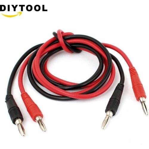 1M 4mm Banana to Banana Plug Soft RV Test Cable Lead for Multimeter Test Leads Kits Banana Plug Male
