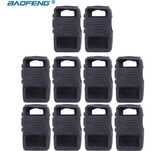10PCS Walkie Talkie Rubber Holster Case for Baofeng UV-5R UV5R UV5R UV-5RE DM-5R Plus RT5R RT-5R TYT TH-F8 two way radio