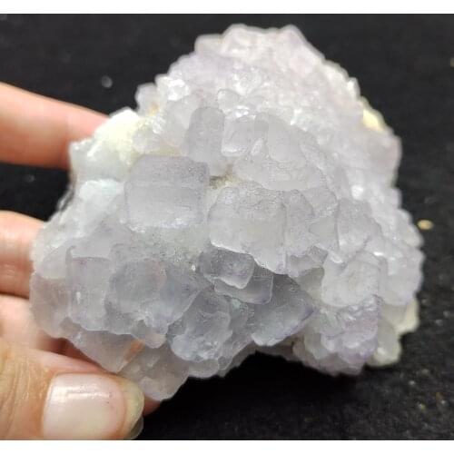 394.6gNatural purple edge purple fluorite and transparent green fluorite, quartz home decoration mineral healing energy teaching
