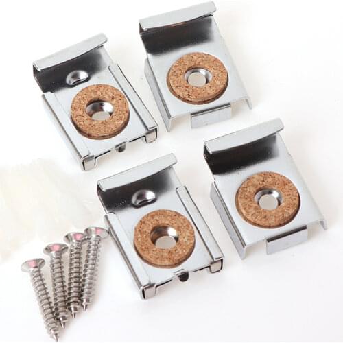 4PCS/Set Easy Install Square Bathroom Multifunctional Durable Mirror Clips Adjustable Bedroom Hanger Spring Loaded Wall Bracket