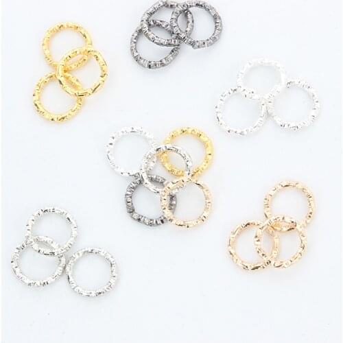 6 Colors 100pcs/lot 8-20 mm Gold Jump Rings Round Twisted Split Rings Connectors For Diy Jewelry Finding Making Supplies