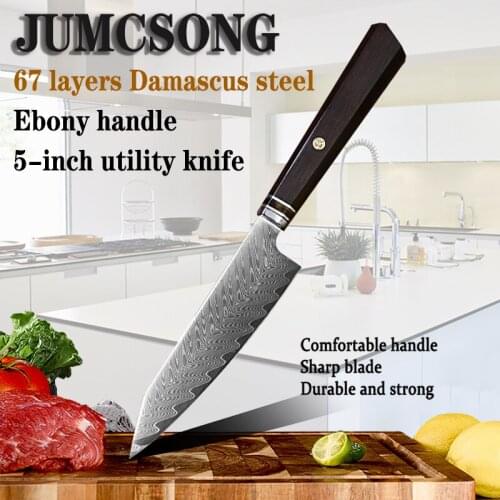 67 layer Damascus VG10 steel plate ebony handle kitchen special outdoor camping EDC tool fruit knife utility knife