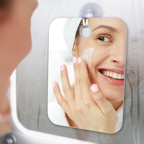 Acrylic Anti Fog Mirror Bathroom Shower Shaving Fogless Mirror Washroom Accessories Travel For Men Women 20*30cm