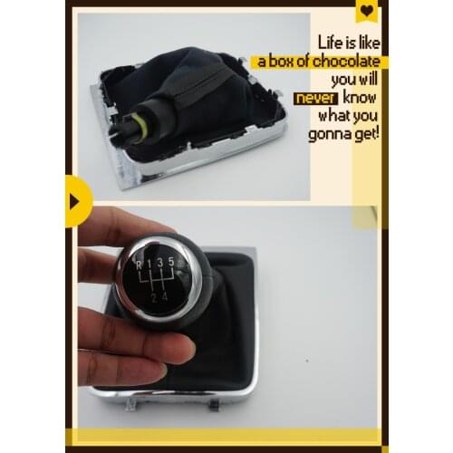 Free shipping For For VW Passat B6 2006 2007 2008 2009 2010 2011 New 5 Speed Car Gear Shift Knob With Leather Boot 3C0711113