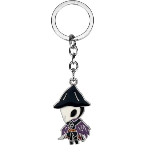 Dongsheng Game Bloodborne Crow Hunter Keychain For Men PS4 Key Chain Car Metal Key Ring Women trinket Jewelry Key holder