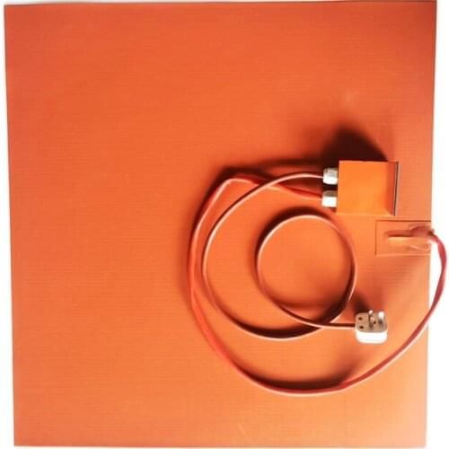 110V 2000W 650*650*1.5mm 3d printer Silicone Heater digital thermostat on wire adhesive 1 side 1000mm lead wire