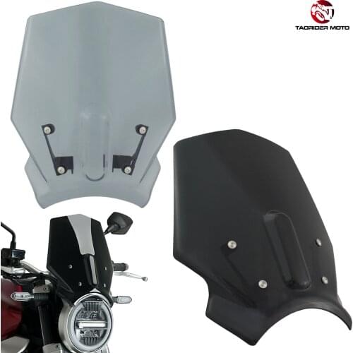 TAORIDER-MOTO Windscreen Windshield Viser Wind Deflector with Bracket For HONDA CB125R CB150R CB250R CB300R 2018 2019 2020 2021