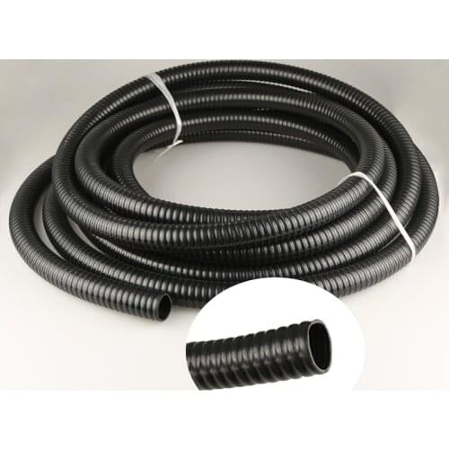 1M Corrugated Pond Tubing Black Rubber Kinkproof Strong Flexible Hose Connects Pond Components
