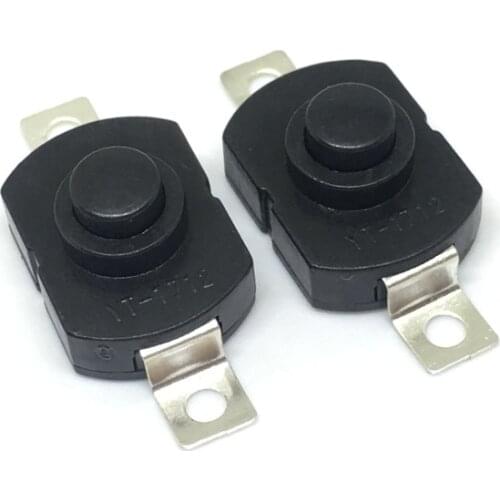 10PCS push button Switch 1712KD 30V 1A flashlight switch LOCK 17*12*9.5mm Table lamp switch flashlight button switch ON-OFF