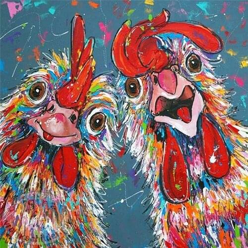 Animal Chicken DIY Cross Stitch Embroidery 11CT Kits Needlework Craft Set Printed Canvas Cotton Thread Home Decoration Sale