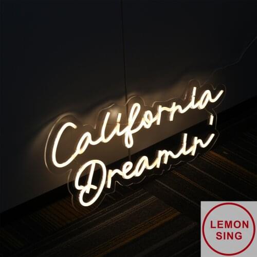 California Dreamin' Neon Sign Light Office Living Room Interior Design, Neon Sign Wall Art,Neon Sign Wall Decor