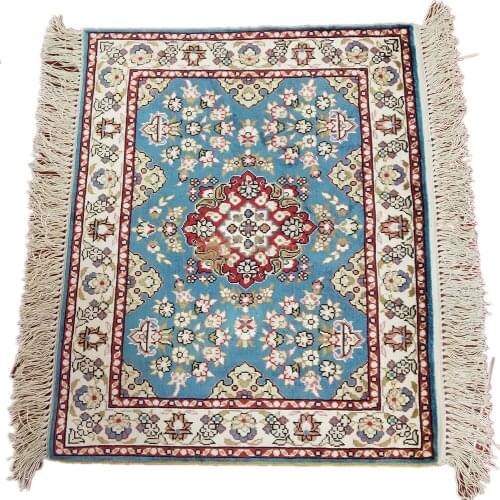 Seeykeep™ 1.5x2ft Rectangle Pure Silk Handknotted Oriental Traditional Elegant Floral Pattern Persian Tapestry-SK3036072
