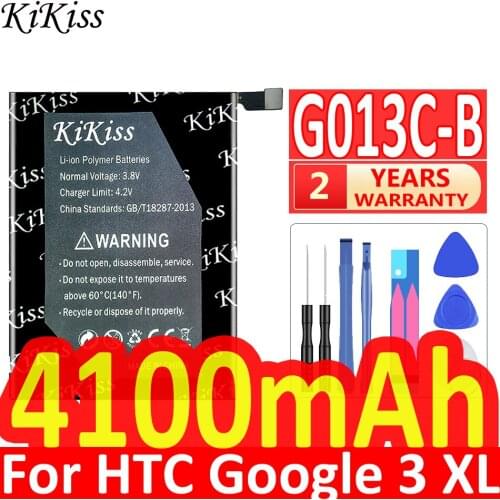 KiKiss G013C-B Go13C-B C1 G013CB Phone Replacement Battery For HTC Google Pixel 3 XL 3XL Pixel3XL Batteries 4100mAh