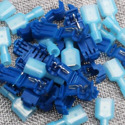 100Pcs Scotch Quick Lock Splice Wire Connector for 22-10 AWG Electrical Wire Cable Crimp Terminal Blocks Conductor Kit