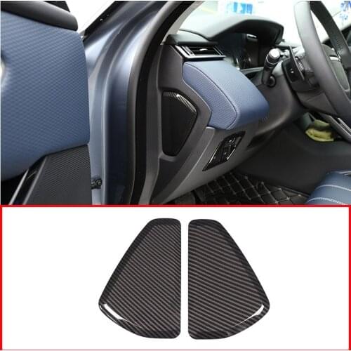 2pcs Carbon Fiber For Land Rover Range Rover VELAR 2017 2018 ABS Chrome Side Decoration Cover Trim Car Accessories