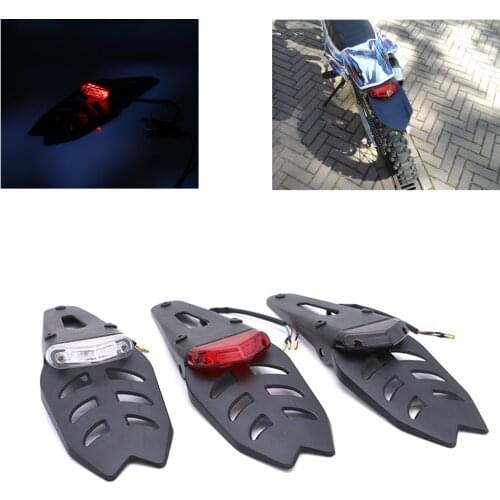 Universal 12V Motorcycle Rear Fender LED Brake Stop Rear Tail Turn Light Enduro Dirt Bike Lamp Moto Accessories