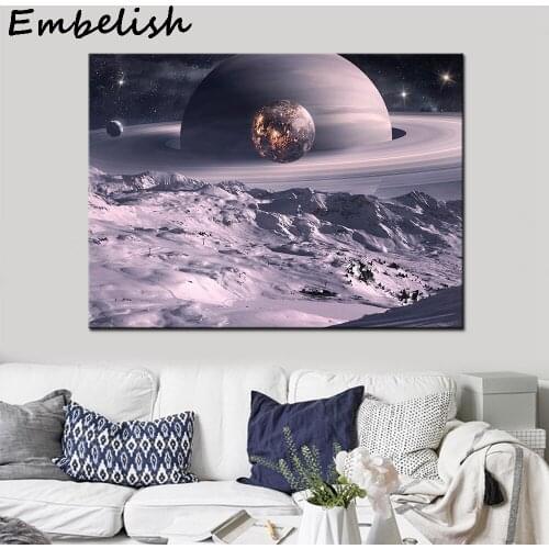 1 Pieces Fantastic Planet Wall Art Posters For Living Room HD Print Canvas Space landscape Painting Home Decor Pictures