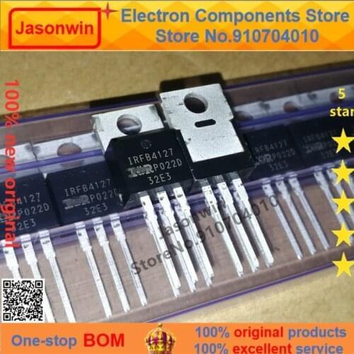 100% nuevo 10 unids/lote original MOSFET IRFB4127PBF 200V76A IRFB4127 TO-220 Transistor