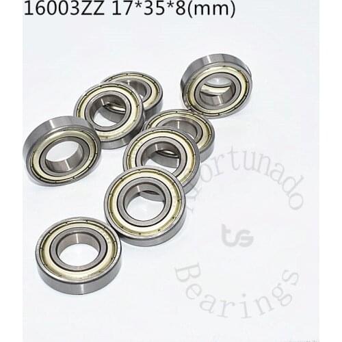 16003ZZ 17*35*8(mm) 1Piece bearing ABEC-5 16003 16003ZZ metal sealing type chrome steel deep groove bearing