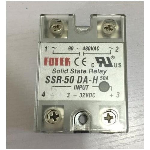5pcs 90-480VAC to 3-32VDC 50A/250V SSR-50DA-H Solid State Relay Module with Plastic Cover