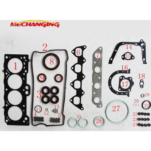7AFE 7A-FE For TOYOTA CARINA COROLLA Compact Liftback Wagon Full Gasket Set Engine Parts Engine Gasket Set 04111-16282 50136600