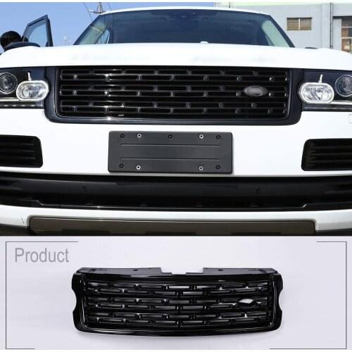 ABS Black Shine Main Body Kit Car Front Grille Trim For Land Rover Range Rover Vogue 2013 2014 2015 2016 2017 Car Accessories