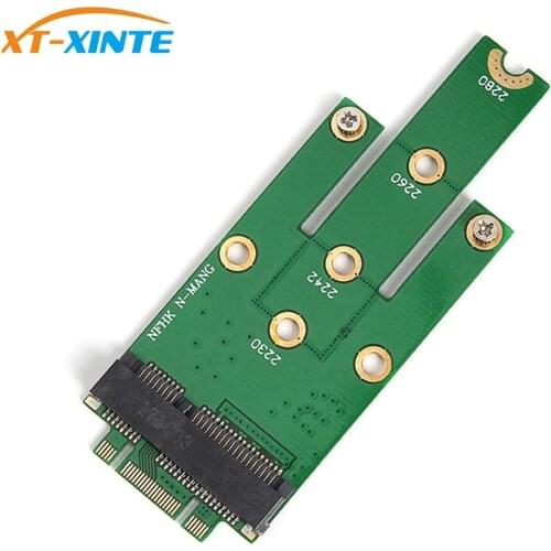 MSATA to M.2 for NGFF Adapters Convert Card 6.0Gb/s for NGFF M.2 SATA-Bus SSD B Key to mSATA Male Riser M.2 Adapter
