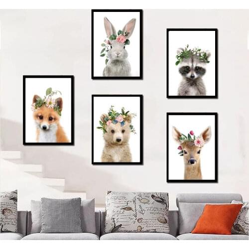 Huacan Diamond Painting Animal Rabbit Mosaic Flower Embroidery Elephant Bear Diamond Art Full Drill Handmade Gift