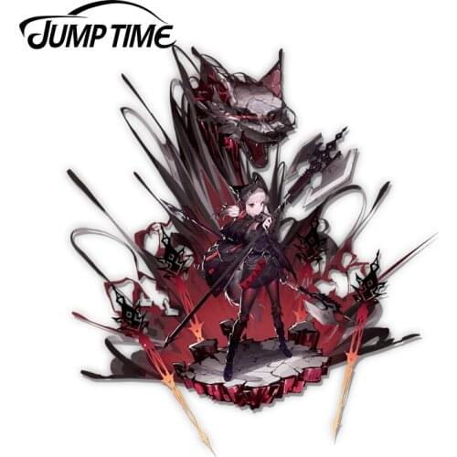 Jump Time 13 x 7.2cm For Arknights Frostleaf Elite2 Anime Waifu Bumper VAN Car Stickers Decal Waterproof Cartoon Car Styling