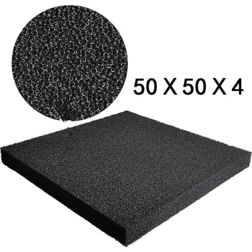 Black Aquarium Bio Filtration Foam Fish Tank Biochemical Filter Sponge Pad Cultivating Bacteria Filter Media 50x50x4cm