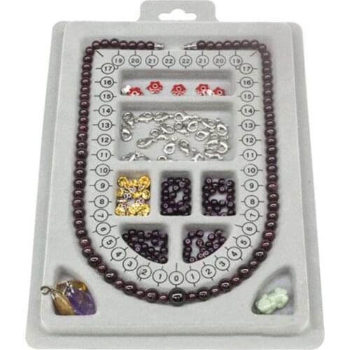 DIY Necklace Tray Design Handmade Necklaces Making Jewelry Tools Crafts Gifts Organizer Measurement Compartment Beads Beading