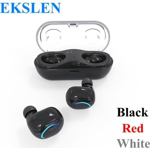 Ekslen HQB-Q18 TWS Bluetooth In Ear Earphone with Charging Base Charger Box Wireless Headset Hardware for Mobile phone